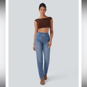 HALARA Denim Blue Straight Jeans Medium